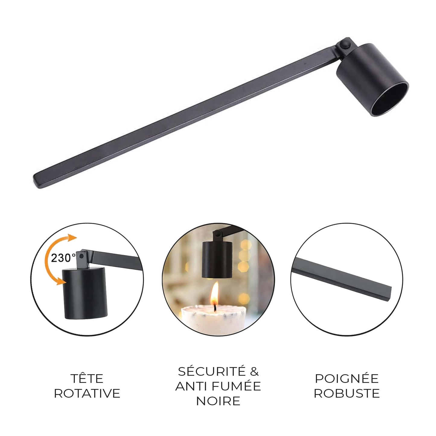 Eteignoir bougie noir | Collection accessoires